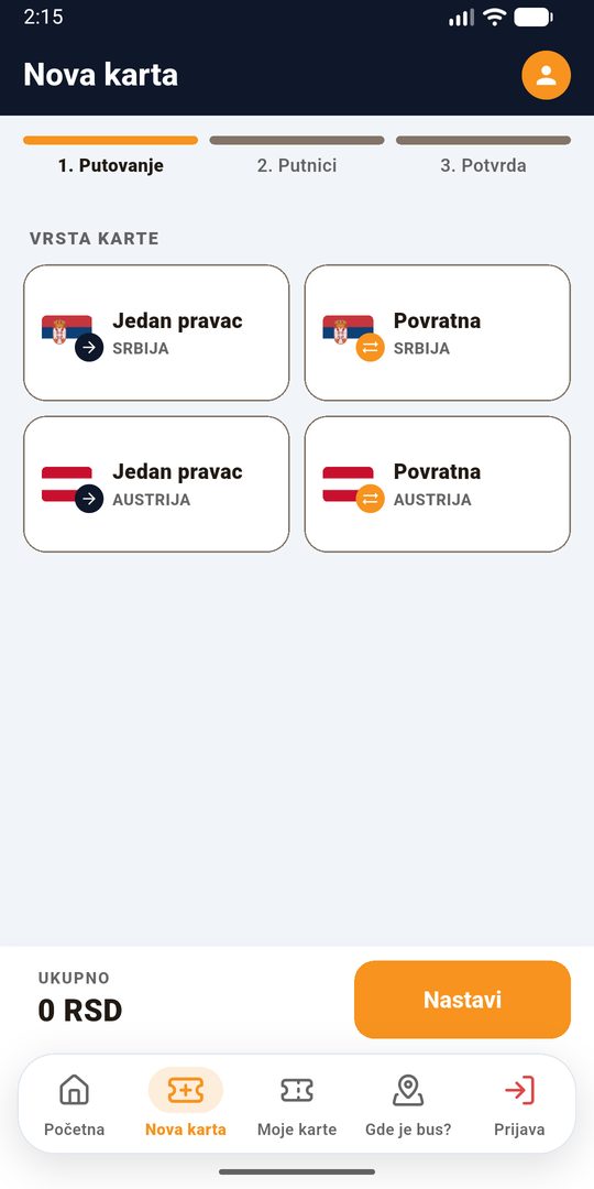Nova karta za minut
